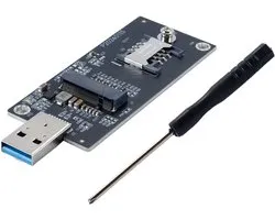 NGFF M.2 Key-B to USB 3.0 Adapter Riser Card – with SIM Slot for 3G/4G/5G LTE Wireless Modem Modules - ShopVlot