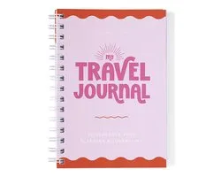 Travel Journal - Reisdagboek - Vakantiedagboek - Reisplanner - Travel Notebook - Journal Vakantie - Invulboek Reizen - Pocket Formaat - Roze Oranje