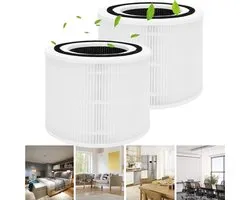 2 Vervangingsfilter Compatibel Met Levoit Core 300 En Core 300s Luchtreiniger - 3-In-1 H13 True Hepa- En Actief Koolstoffilter