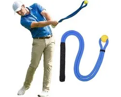 De Blue Golf Rope Swing Trainer is een professioneel trainingshulpmiddel dat is ontworpen om de swingsnelheid, het ritme, de flexibiliteit en de kracht te verbeteren. Geschikt voor warming-ups en oefeningen,