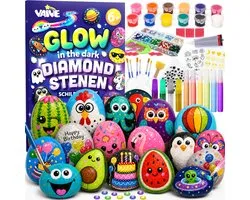 Vaive Stenen Schilderen 2109-delig – Glow in the Dark Happy Stones Knutsel Pakket – Knutselen - Knutselset voor Meisjes & Jongens - Knutselpakketten