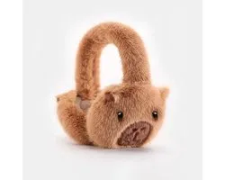 Capybara oorwarmers - bruin - opvouwbaar - kawaii - schattig - capibara - cadeau - mode - one size