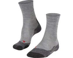 FALKE TK2 Melange anti-blaar dik wol functioneel materiaal wandelsokken heren grijs - maat 44-45
