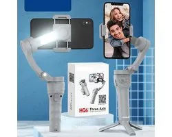 Gimbal Smartphone - Gimbal voor Smartphone & Camera - Handheld spiegelloos - 3-assig - Anti-Shake - Handheld Gimbal - Telefoonstabilisator - Opvouwbare houder Selfie-statief - Wit - Gimbal-Stabilisator