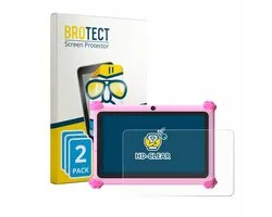 BROTECT - Screenprotector voor Ascrecem KIDS710 7" - Folie Beschermfolie transparant 2 Stuks