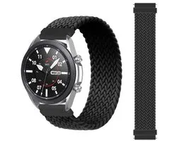 Bracelet FFO2World 20 mm en nylon Loop Zwart (taille S/M) compatible avec Samsung Galaxy Watch 7/6/5/ Pro/4/3/ Active 2, Polar Ignite/Unite, Garmin Vivoactive 5/3, Forerunner 245 et Huawei