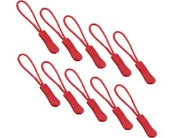 Zipper puller 10 pièces - Rouge - Tirette de fermeture éclair / fermeture - Tirette de fermeture éclair - Fermeture éclair - Fermeture éclair - Cordon de fermeture éclair - Aide-fermeture éclair