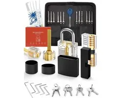 38-delige Lock Picking Set met 4 Transparante Slotmodellen en Handleiding voor Beginners en Professionals - Perfect voor Slotopeningen en Training