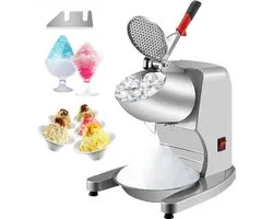 Happyment Ice Crusher Deluxe - Argent - Machine à smoothie - Machine à granité - Glace cocktail - Acier inoxydable