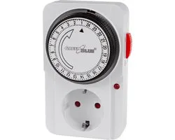 GreenBlue - Tijdschakelaar - Timer Schakelaar - Type F - Mechanische tijdschakelklok - 48 programma's, max. belasting 16A, IP20, GB360 F