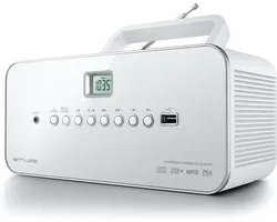 Muse M-28RDW - Draagbare radio/CD-/MP3-speler met USB, wit