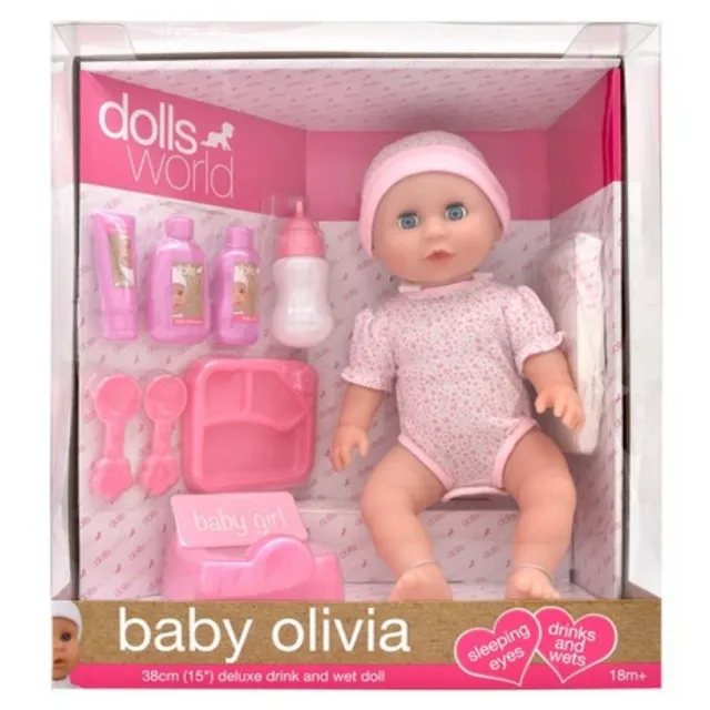 Dollsworld - Bébé Olivia Poupée Deluxe 15"