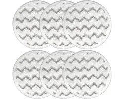 6 tampons de rechange 3897A - 7,5 pouces - compatibles avec Bissell SpinWave SmartSteam 3897A/3712C/3712W - tampons de nettoyage en microfibre lavables pour le nettoyage des sols durs
