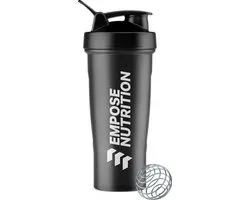 Empose Nutrition Shaker - Shakebeker - Shaker proteine - Zwart transparant - 600 ml