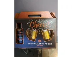 geschenk set mannen - grappig - leuk geschenk - kerst - vader dag - cheers - shot glass gift set - origineel kado - berk cerder