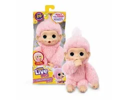 Little Live Pets - My Baby Monkey minis 'Luna Lemon' baby-aapje - Interactieve pluchen knuffel