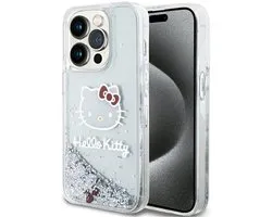 Hello Kitty - Liquid Glitter Case - iPhone 13 Pro Max - Sierlijke Bescherming - Zilver - Uniek Ontwerp