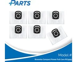 Sacs à poussière Rowenta Compact Power Full Care RO3995 (6 pièces, Plus.Parts alternative au ZR200540)