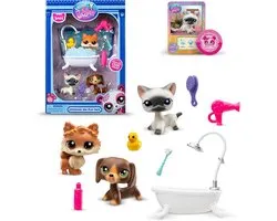 Littlest Pet Shop Grooming Spa Play Pack - 7 diertjes - Speelfiguren set