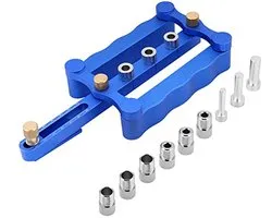 Self centering Dowelling Jig, 6/8/10mm Wood Dowel Hole Drilling Guide Woodworking Positioner Locator Tool