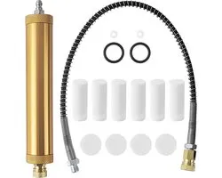 16 stuks luchtcompressor filterkit, PCP luchtfilterpomp, water en olieafscheider compressor waterafscheider, olie-water afscheider regelaar, Q35 water- en olieafscheider met hogedrukslang