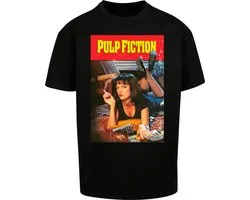 Merchcode Pulp Fiction - Poster Oversize Heren Tshirt - L - Zwart