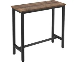Table haute mange-debout Table bistrot avec structure en métal et plateau en aggloméré - 100x40x100cm
