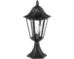 EGLO Navedo Sokkellamp Buiten - E27 - 47 cm - Zwart/Zilver