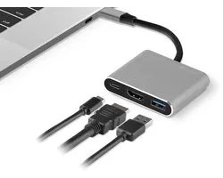 Tracer Kabeladapter Usb-C Voor Macbook Ipad Telefoon Hdmi 4K Usb 3.0 Pdw 100W