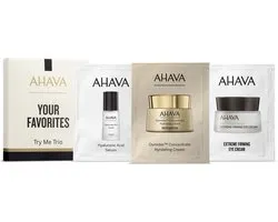 AHAVA - Try me trio - Kit sachet Vos favoris - contient 1 échantillon de crème hydratante concentrée Osmoter™ 3 ml + échantillon de crème contour des yeux Extreme 2 ml + sachet de sérum HA 3 ml