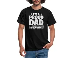 I'm A Proud Dad Of A Freaking Awesome Daughter T-Shirt Heren