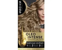 Syoss Oleo Intense 8-50 Haarverf - Natuurlijk Asblond - Permanente Haarkleuring - Ammoniakvrij - Met Voedende Oliën - 100% Grijsdekking - Langdurige Kleur - 1 stuk