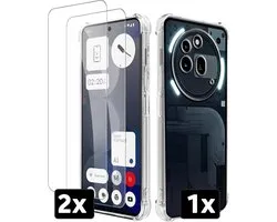 Glas Casemania compatible avec le Nothing Phone 3a Pro - Transparente et 2 films de protection d'écran en Verres - Coque arrière antichoc