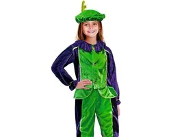 Pietenpak - Unisex - Met Gouden Bies - Incl. Barret - 4-6 Jaar - Groen