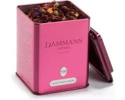 Dammann Frères- Carcadet passion framboise blikje n° 539 - 100 gram losse vruchtenthee rozenbottel- hibiscus - Volstaat voor 40 kopjes thee zonder theïne