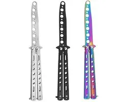 3 Stuks Balisong Trainer voor Beginners, Ideaal voor Flipping Tricks en Oefeningen met Trainingsmessen