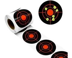 Doelen met fluorescerende gele impact reactieve schieten schijven stickers papier doelen 7,6 cm voor geweren, pistool, Airsoft BB pistool schieten oefeningen