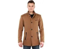 Versano John Heren Korte Mantel Manteljas Winterjas S - Camel
