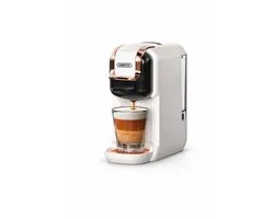 CYRO - Machine à café en capsules - Appareil à café Capsules - Machines à café - 5-en-1 - Machine à café - Café, Cappuccino, Espresso - 20 Bar - Blanc