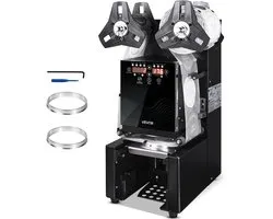 VEVOR Machine de Scellage de Gobelets, 500-650 Gobelets/H, Machine de Scellage pour Gobelets de 190 mm de Hauteur et 90/95 mm de Diamètre, Scelleur de Thé Boba Électrique avec Panneau de Commande LCD pour Bubble Milk Tea Coffee
