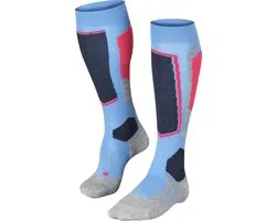 FALKE SK2 warm dik wol functioneel materiaal skisokken dames blauw - maat 39-40