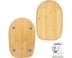 SnelShoppen - Bamboo Sliding Board voor Keukenmachines - Antislip Plank voor Kitchen Aid Artisan 4,5-5 Qt (4,3L-4,8L) - Lichtgewicht Keukenaccessoire