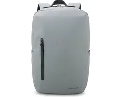 Orendo&Co Classic Everyday Backpack | Grijs | 900D PU Coated Materiaal | Waterafstotend | Duurzaam | 16" Laptop vak | Reistas | Schooltas | Rugzak | Rugtas | laptop rugzak heren - laptop rugtas heren - vrouwen | mannen