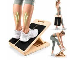 BOTC Slant Board - Balance board - Stretch Board Verstelbaar - Antislip - 5 Standen - Incline Board voor Calf Stretch, Squats & Revalidatie - Zwart