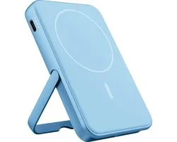 Fresh 'n Rebel Magnetische Powerbank 5000 mAh - MagSafe geschikt - Draadloze Powerbank iPhone - USB-C - Vivid Blue