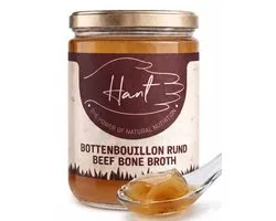 HANT | Bone Broth - Bottenbouillon | Rund Halal | Smaakloos & Geconcentreerd | 32 Uur Gekookt | Rijk aan Collageen & Voedingsstoffen | 400 ml