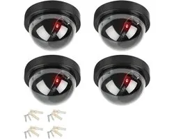 4 STKS Dummy Camera's CCTV, Dome Dummy Fake Security CCTV Camera Simulatie Monitor met LED Knipperend Licht, Dummy Fake Camera, Outdoor Indoor Gebruik voor Huizen & Zaken