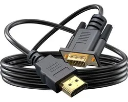 DrPhone HNV2 HDMI mannelijk naar VGA mannelijk D-SUB 15 Pin M/M Adapter – Converter - Kabel 1080P 60Hz – 1M