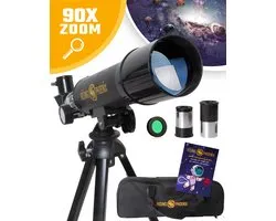 RP® Telescoop 90x Zoom Set - Sterrenkijker Kinderen / Beginners - Verstelbaar Statief - Maanfilter, Planisfeer, Stickerboek