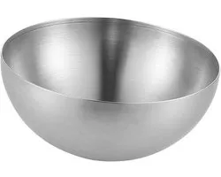 1pcs Stainless Steel Mixing Bowls Snacks Bowls Multifunctional Metal Bowls for Rice (Argent 15cm)